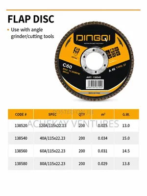 Dingqi Flap Disc 115x22.23mm for Angle Grinder