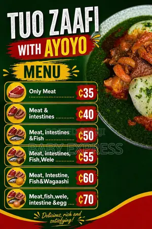Authentic Tuo Zaafi Ayoyo Soup – Full Protein Plate
