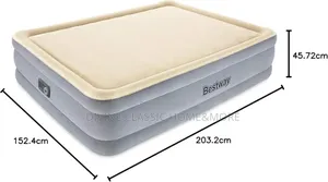 Bestway Tritech Air Mattress With Inbuilt Ac Pump (Queen Size)