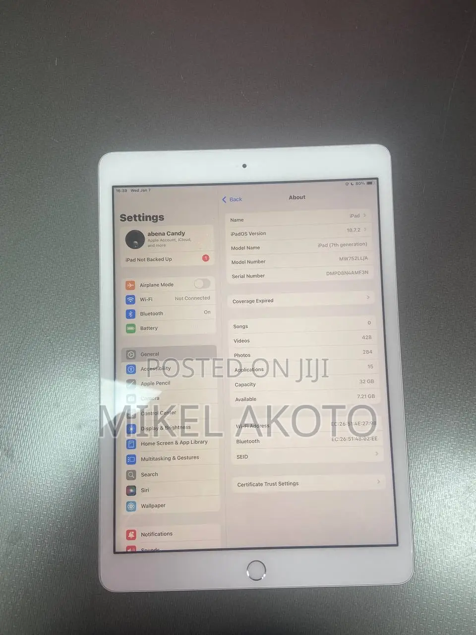 New Apple iPad 10.2 (2019) 32 GB White