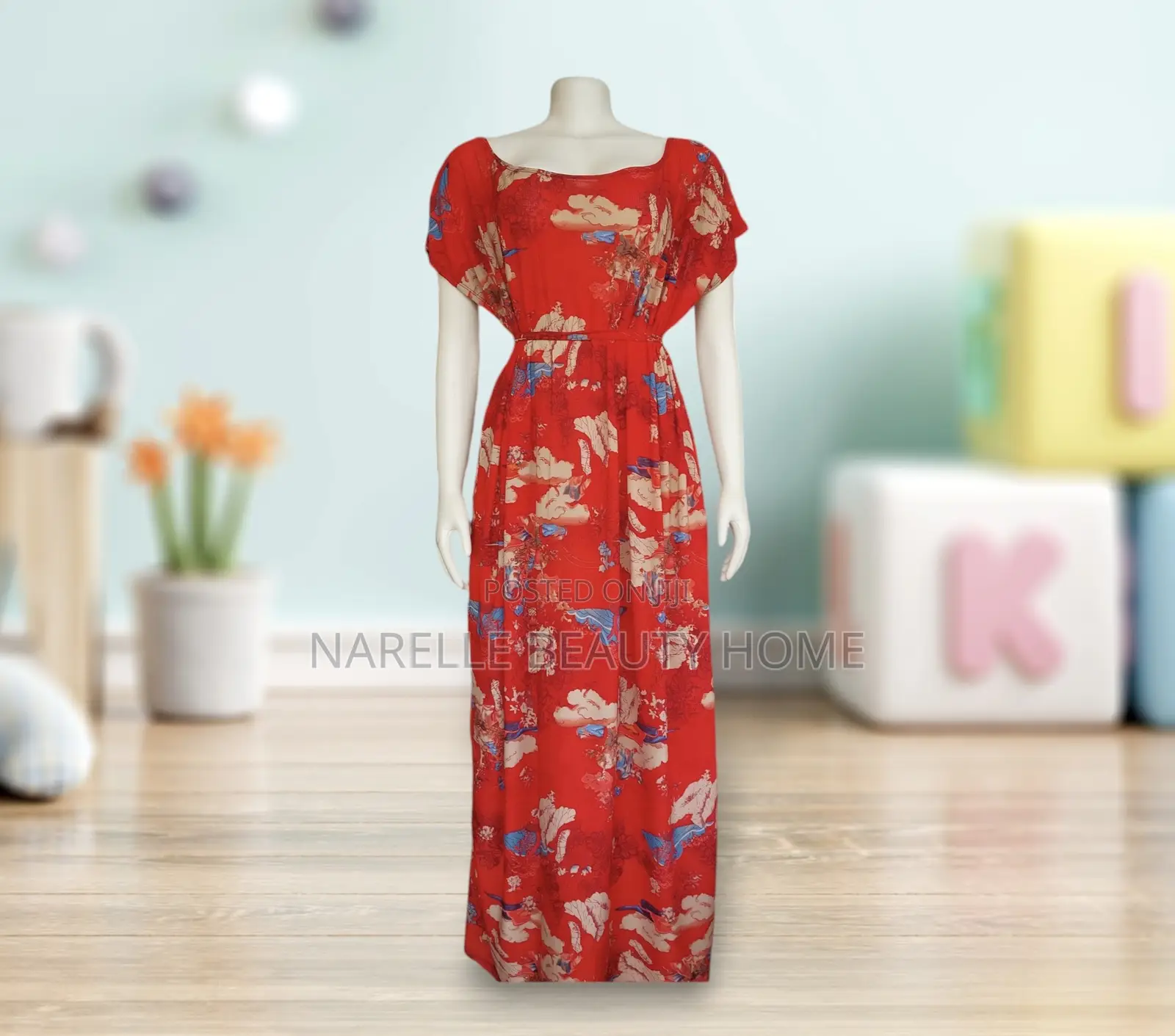 Uk Size 18 - Ladies Beautiful Long Dress - Free Size