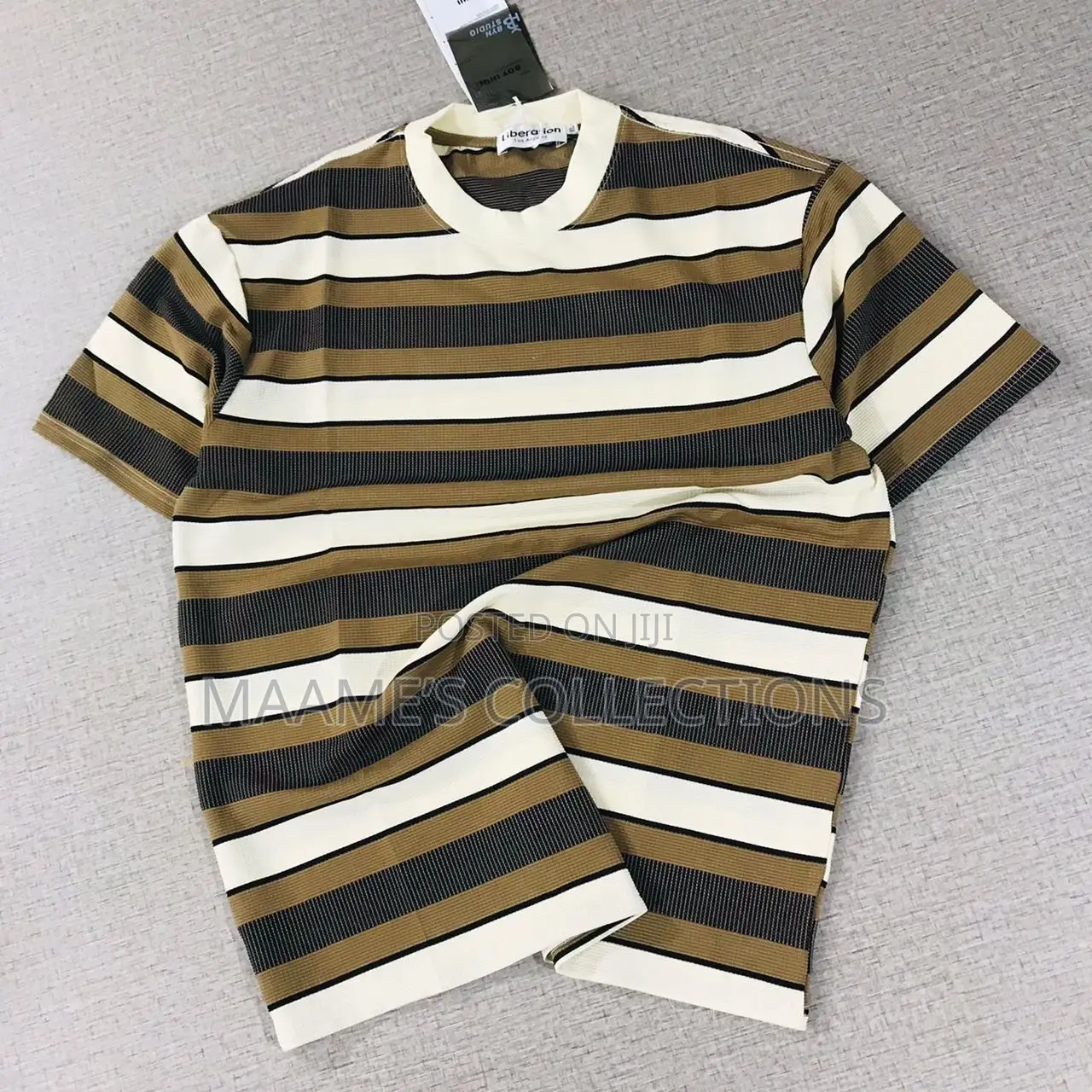 Men’S Striped Crewneck T-Shirt