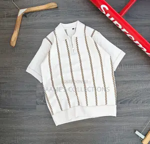 Men’S Coloured Textured Knit Polo Shirt