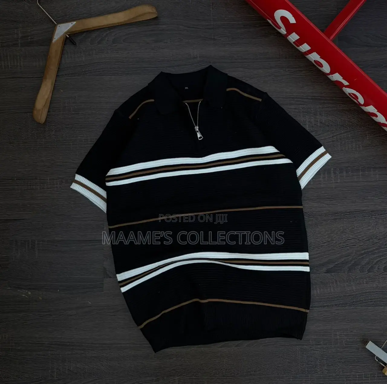 Men’S Half -Zip Knit Polo Shirt / Club Tees