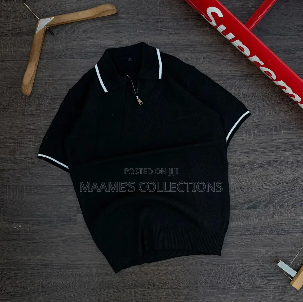 Men’S Half -Zip Knit Polo Shirt / Club Tees