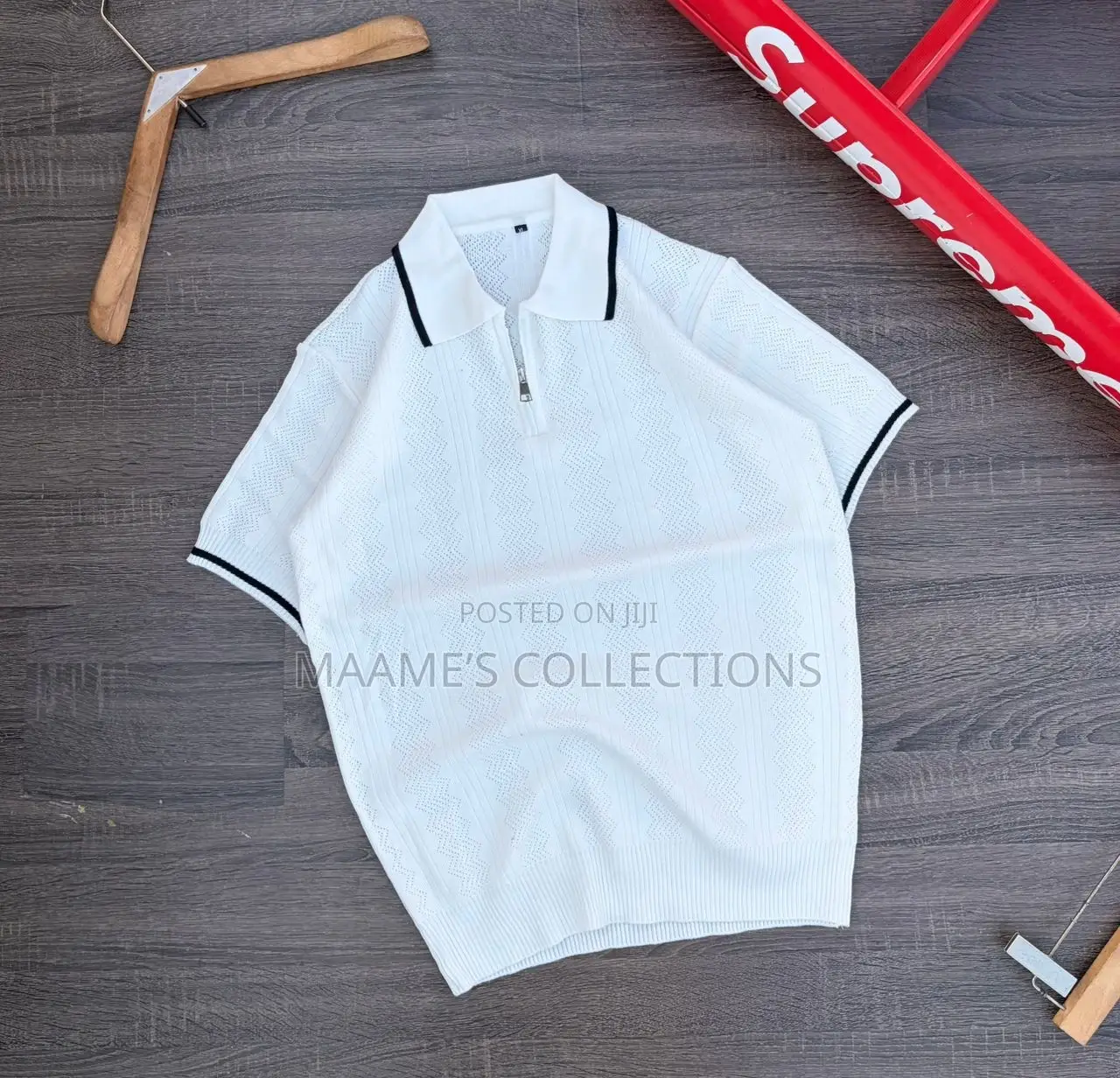 Men’S Half -Zip Knit Polo Shirt / Club Tees