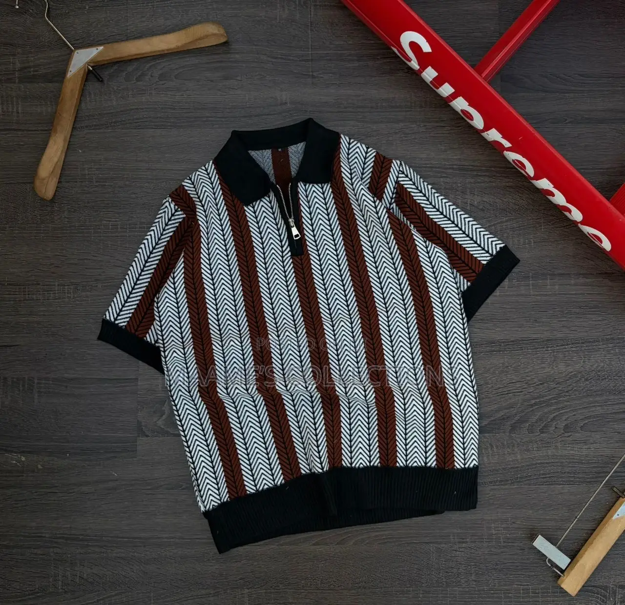 Men’S Half -Zip Knit Polo Shirt / Club Tees