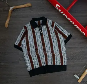 Men’S Half -Zip Knit Polo Shirt / Club Tees