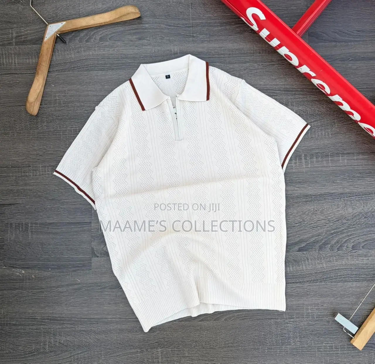 Men’S Half -Zip Knit Polo Shirt / Club Tees