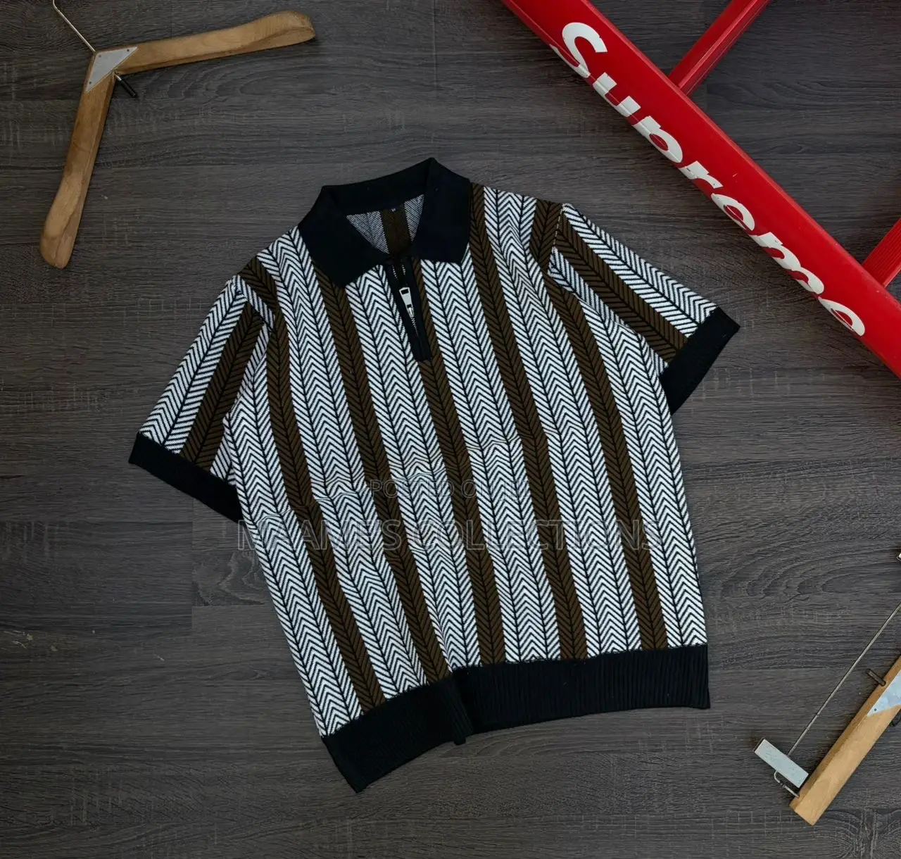 Men’S Half -Zip Knit Polo Shirt / Club Tees
