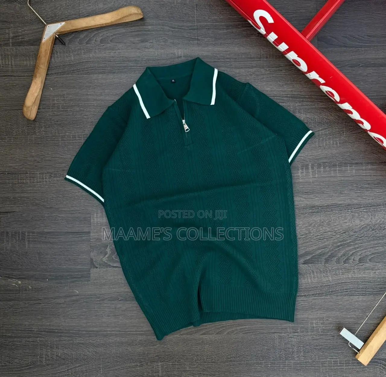 Men’S Half -Zip Knit Polo Shirt / Club Tees