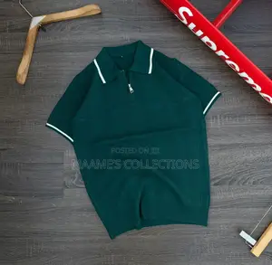 Men’S Half -Zip Knit Polo Shirt / Club Tees