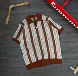 Men’S Half -Zip Knit Polo Shirt / Club Tees