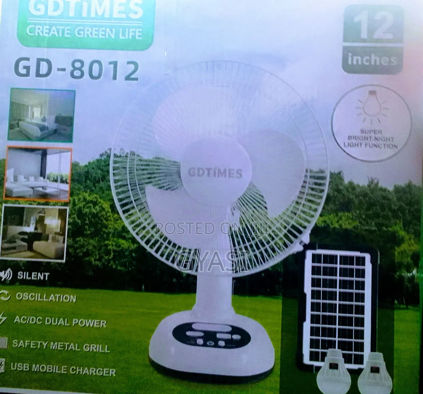 Solar Light Plus Fan