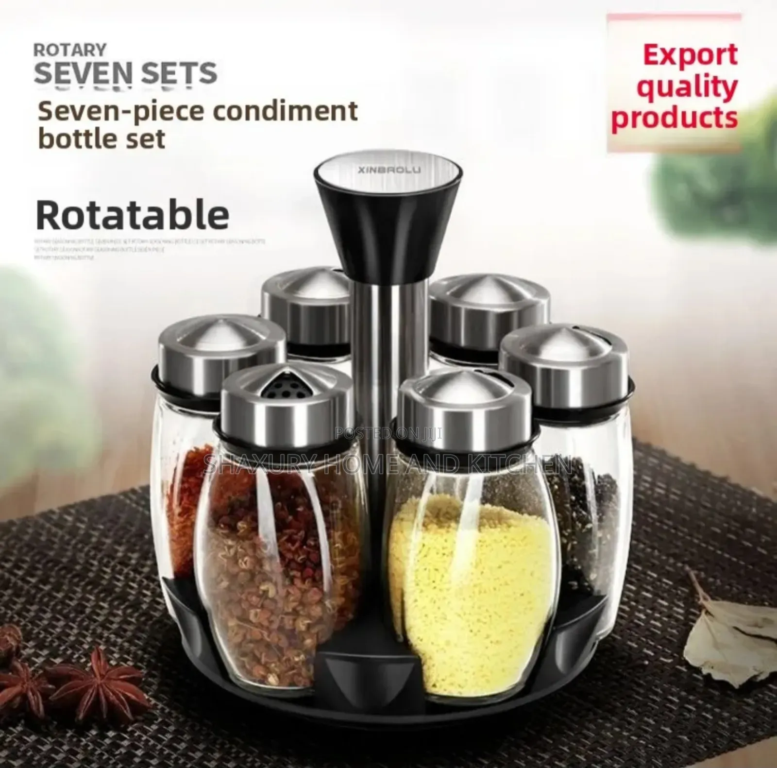 6 Pieces Rotatable Spice Jar