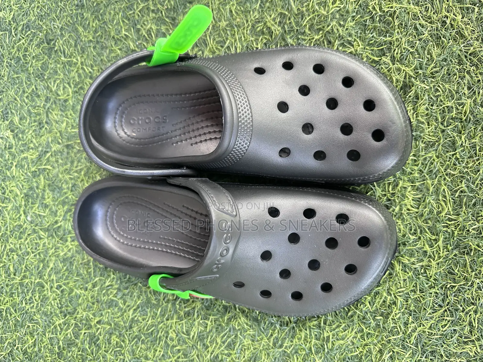 All Black Crocs
