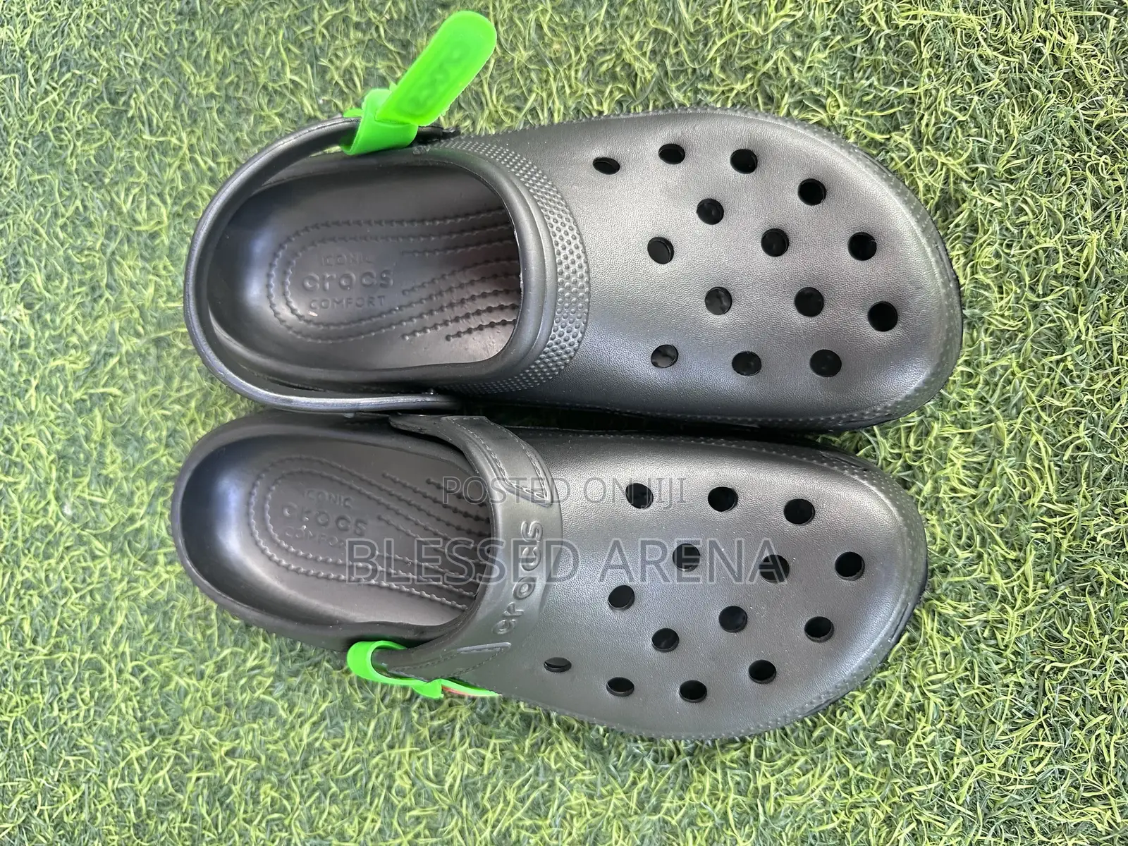 All Black Crocs