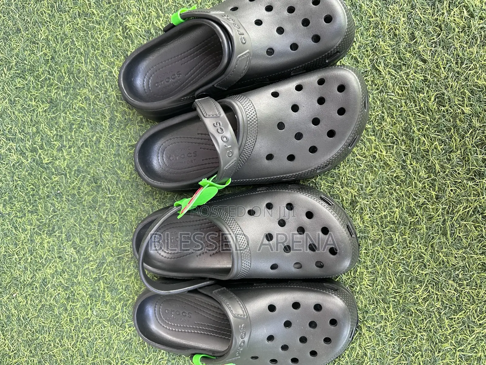 All Black Crocs