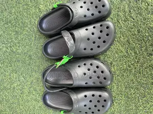 All Black Crocs