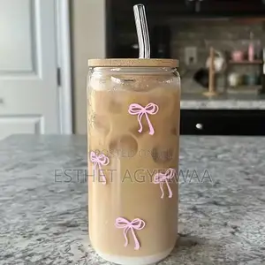 Juice Cup With Glass Straw