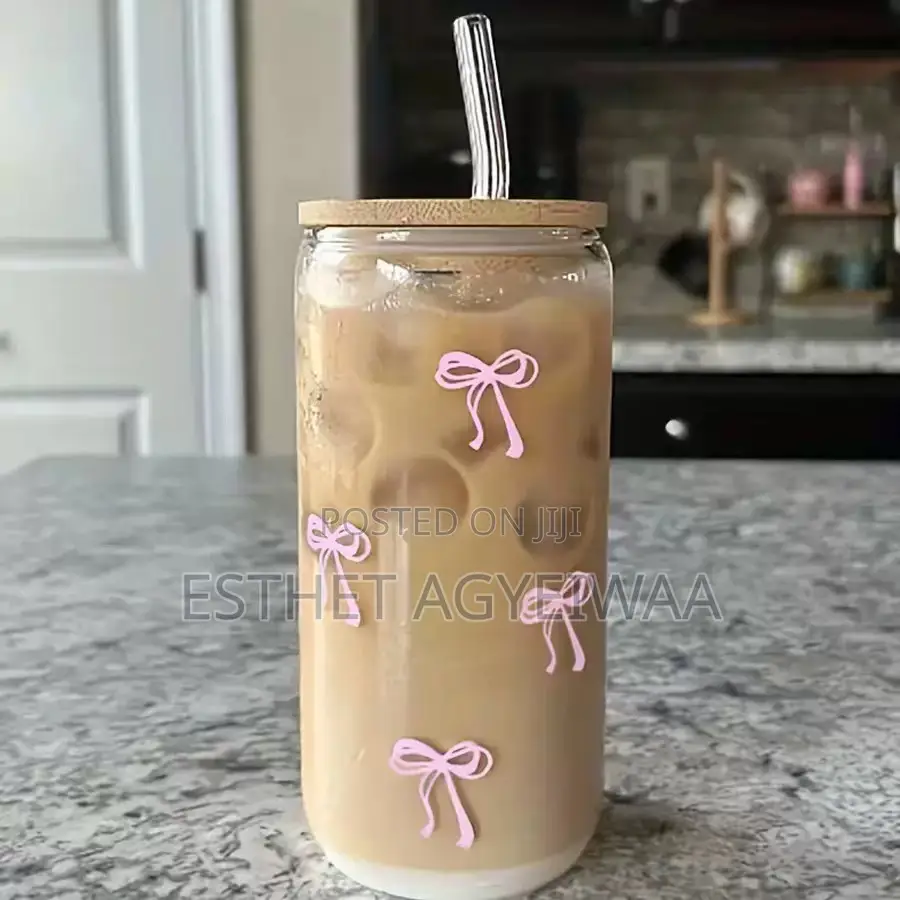 Juice Cup With Glass Straw