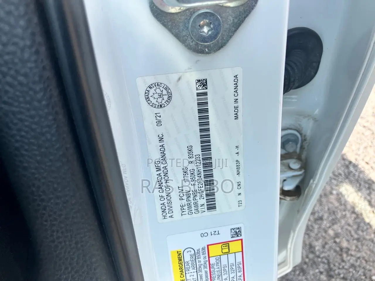 Honda Civic EX-L 2022 White