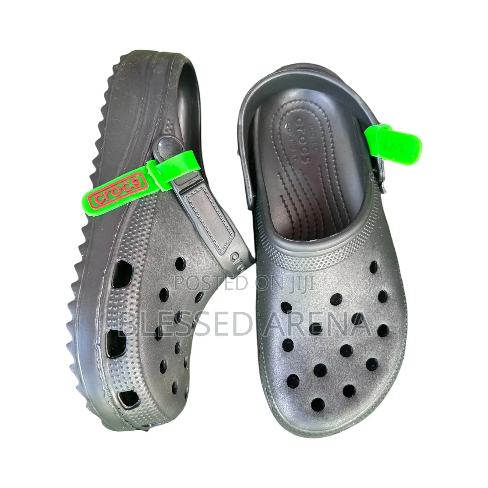All Black Crocs