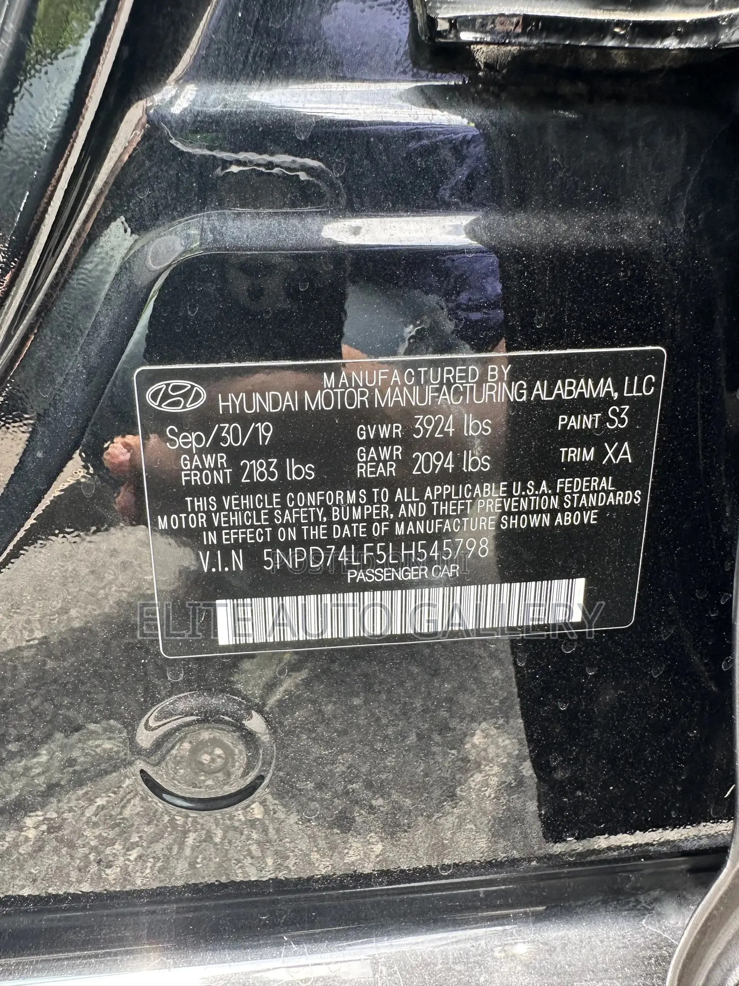 Hyundai Elantra SE 2020 Black