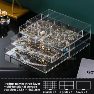 3 Layer 31 Compartment Jewelry Box