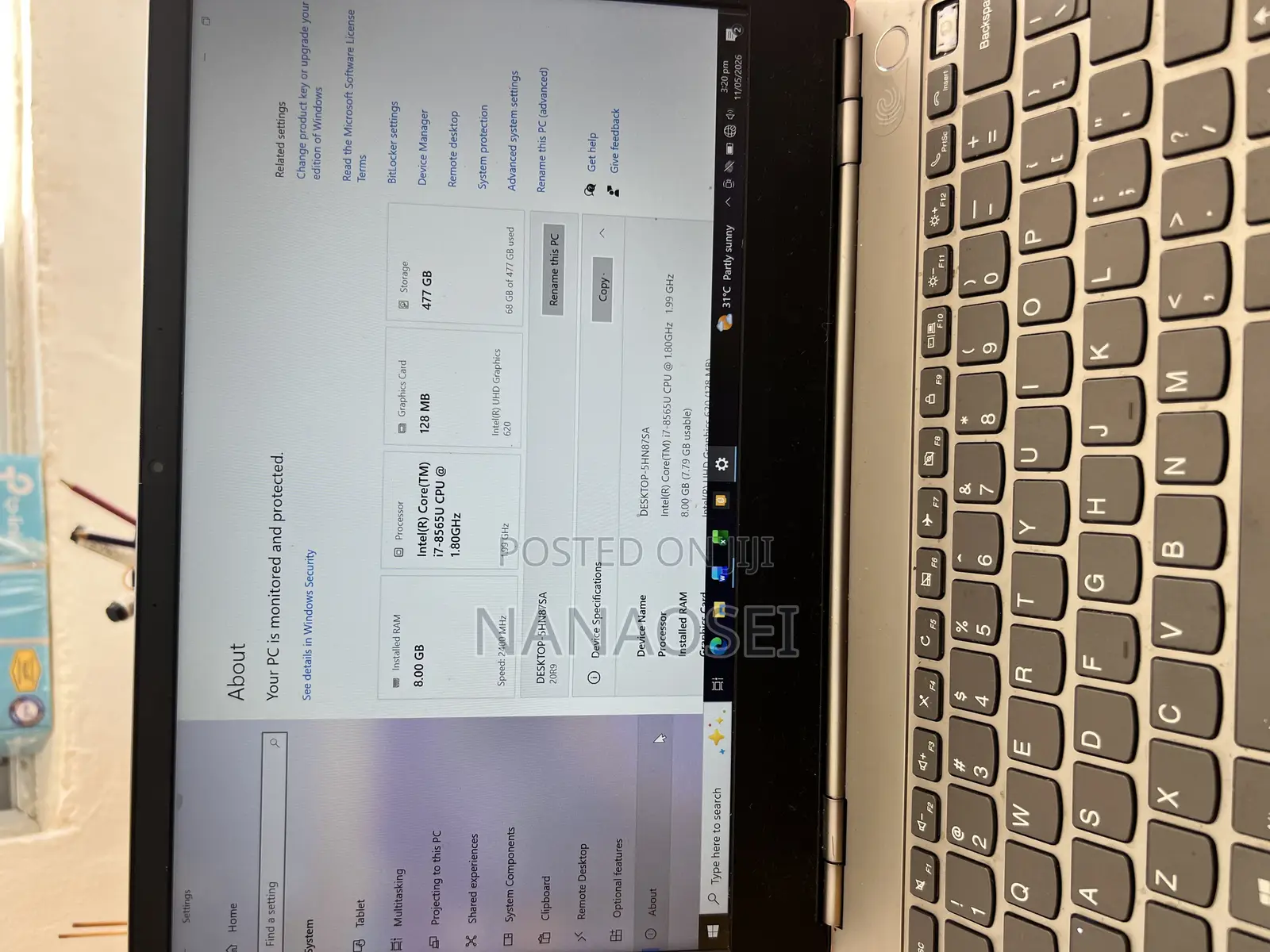 Laptop Lenovo ThinkBook 13 8GB Intel Core i7 SSD 256GB
