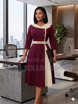 Ladies Flare Dress With Belt