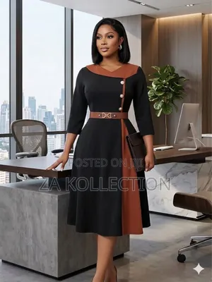 Ladies Flare Dress With Belt
