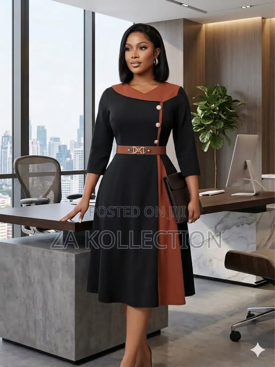 Ladies Flare Dress With Belt