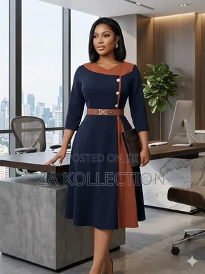 Ladies Flare Dress With Belt