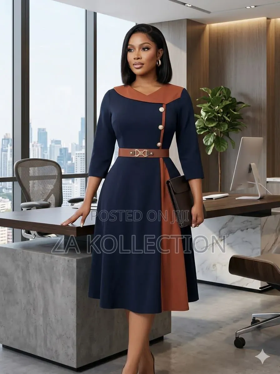 Ladies Flare Dress With Belt