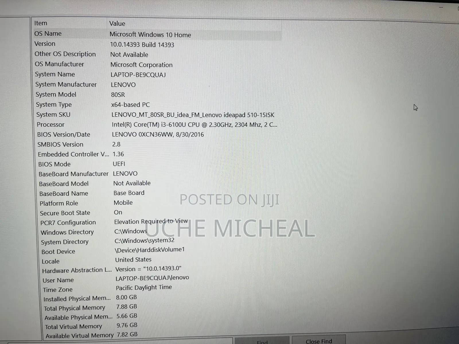 Laptop Lenovo IdeaPad 520 8GB Intel Core i3 HDD 1T