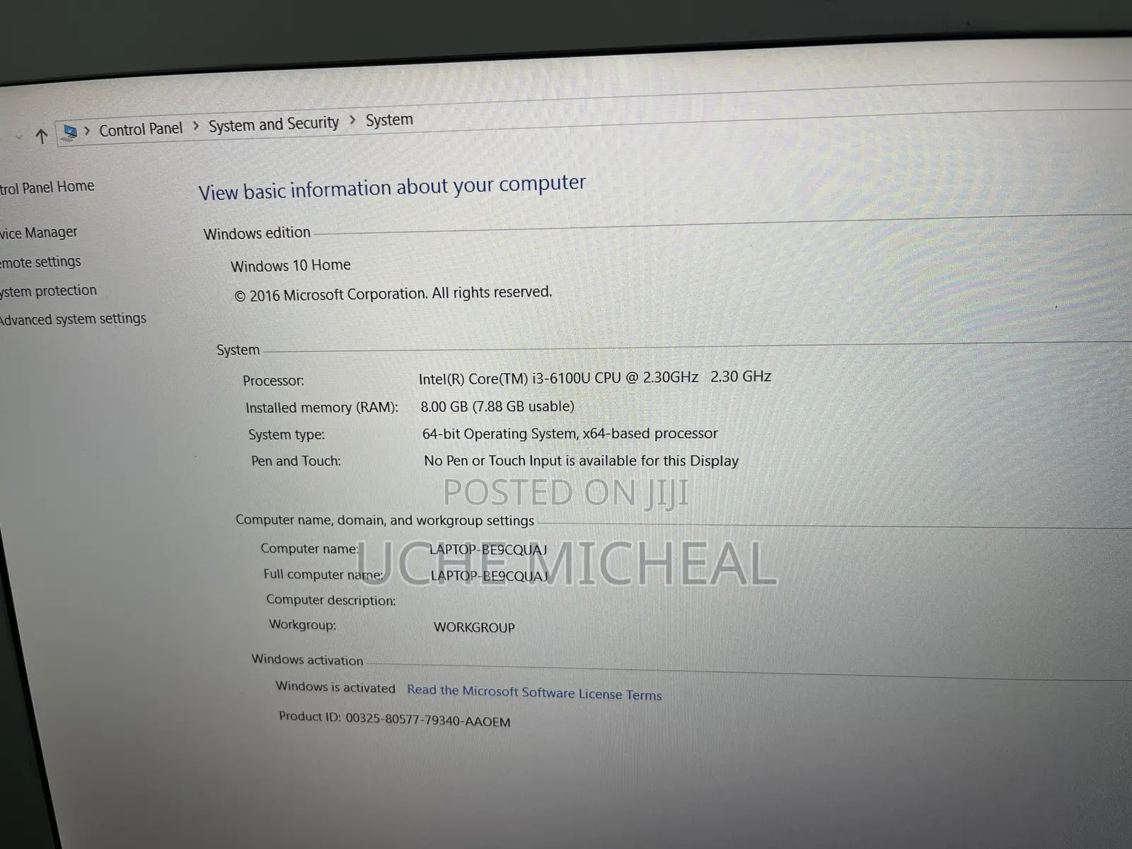 Laptop Lenovo IdeaPad 520 8GB Intel Core i3 HDD 1T