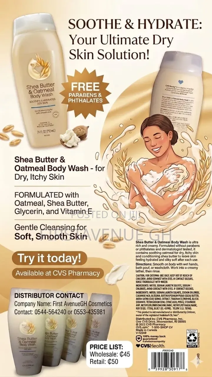 Shea Butter Oatmeal Body Wash