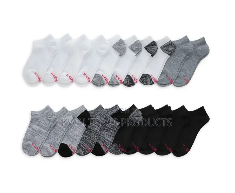 Hanes Girls No-Show Socks - 20 Pairs