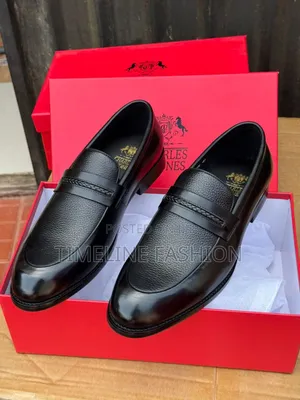 Brand New All Black Charles and Jones Executive Men's Shoes