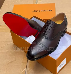 Coffee Brown Louis Vuitton Luxury Men's Lace Up Shoes