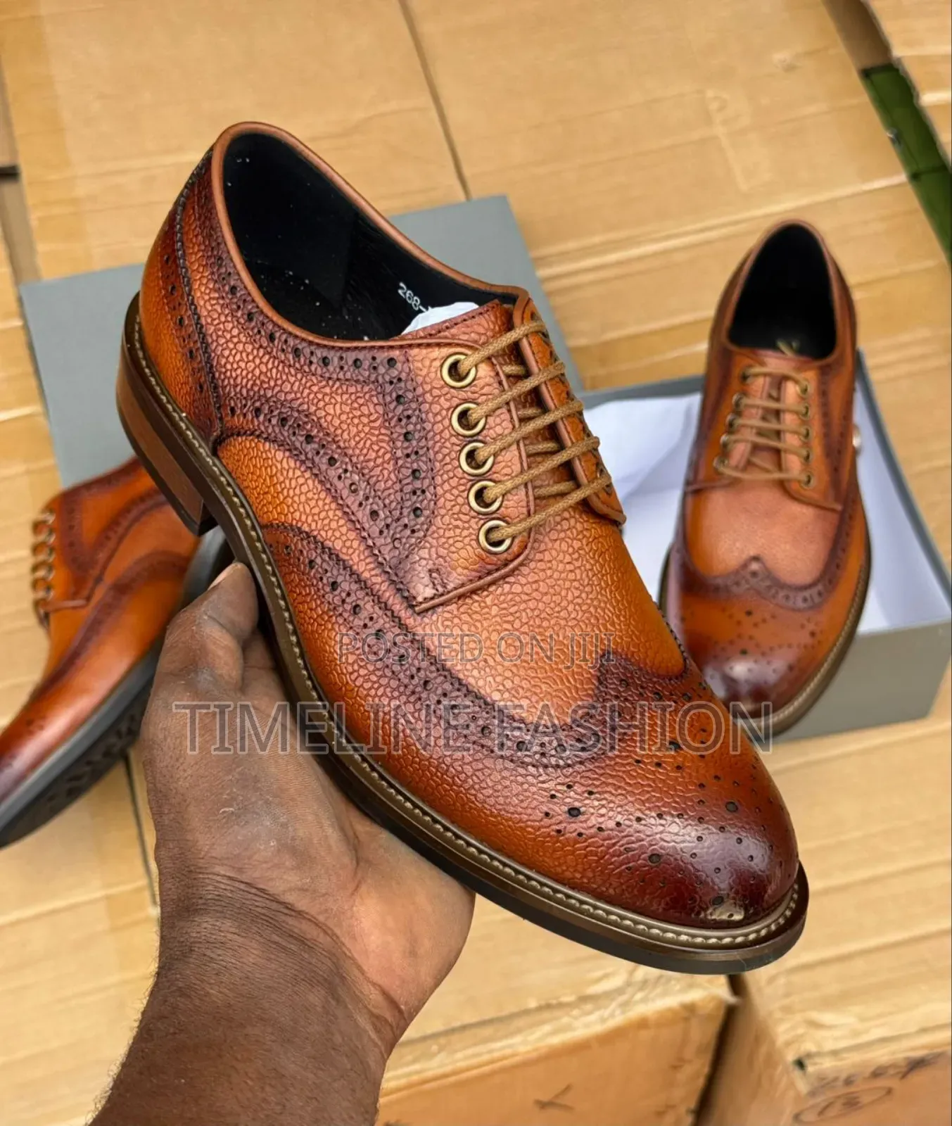 Genuine Leather Zara Men's Brown Lace Up Shoes