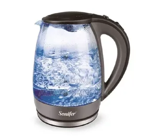2200w 1.7l Transparent Glass Cordless Electric Kettle -