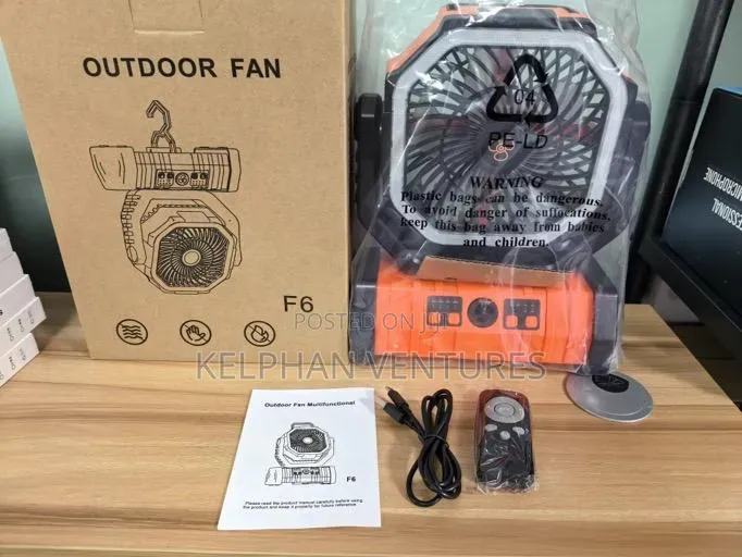 F6 Multi Functional Portable Rechargeable Fan