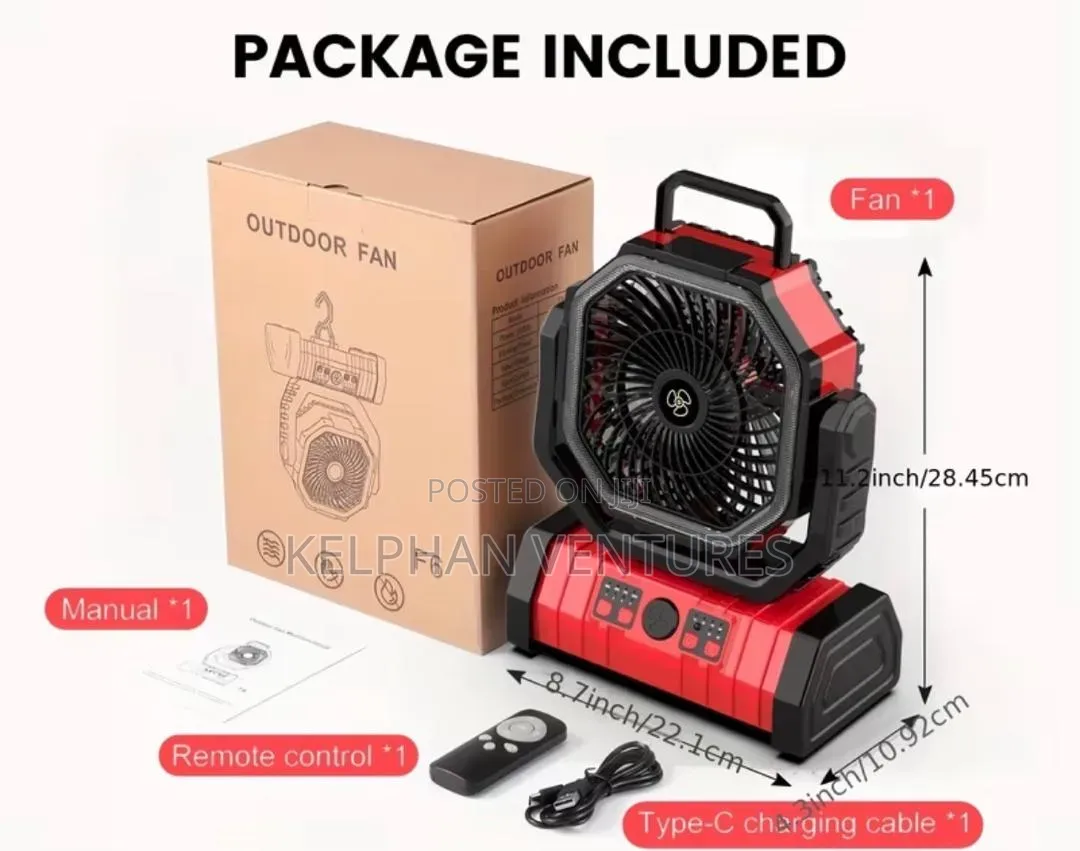 F6 Multi Functional Portable Rechargeable Fan