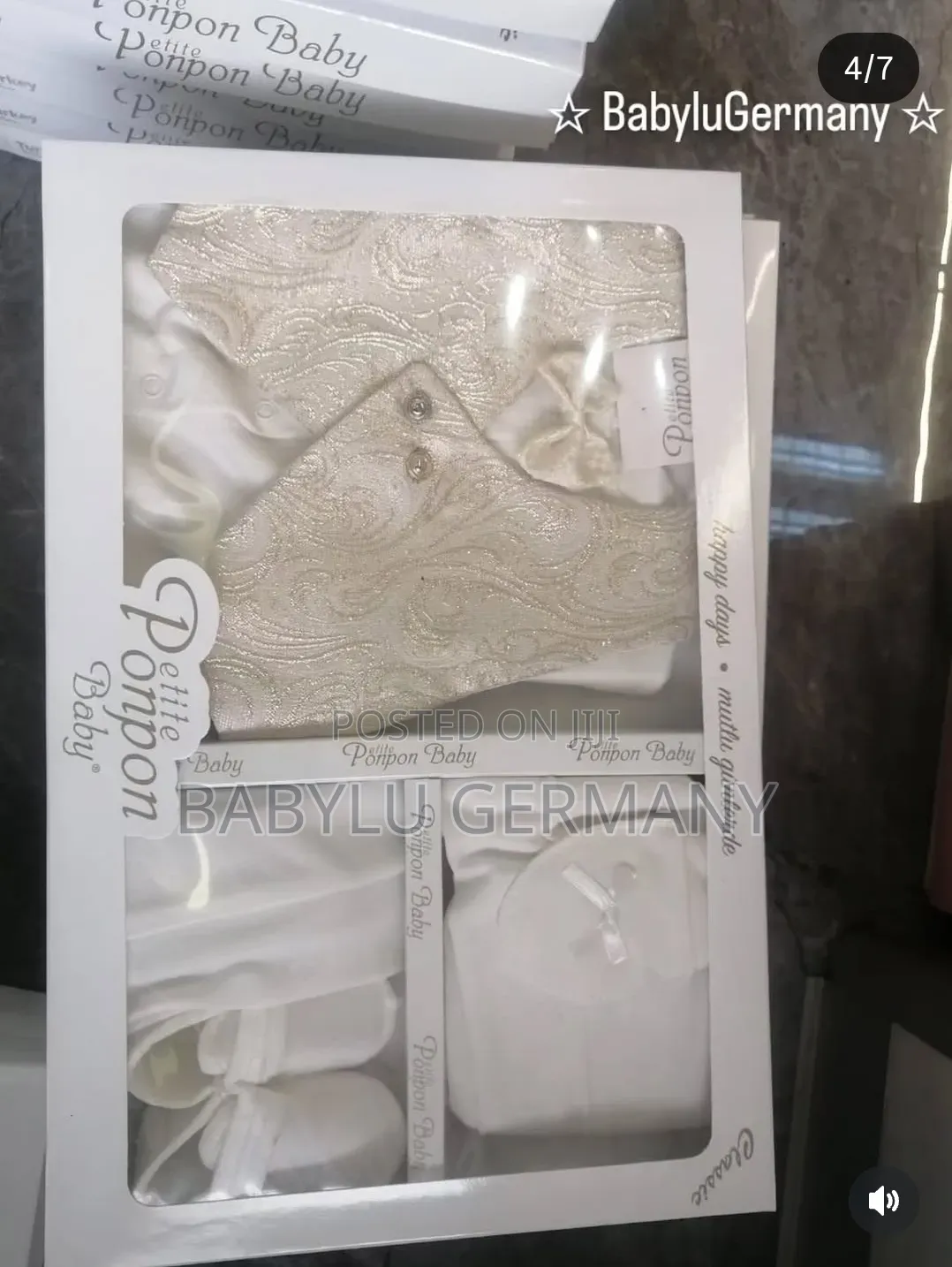 White and Gold Baby Christening Suit Set