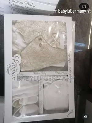 White and Gold Baby Christening Suit Set