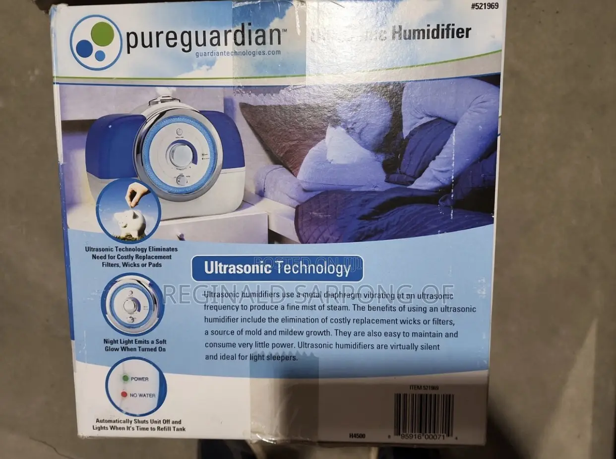Pureguardian H4500 Ultrasonic Humidifier Warm/Cool Anti-Germ Mist