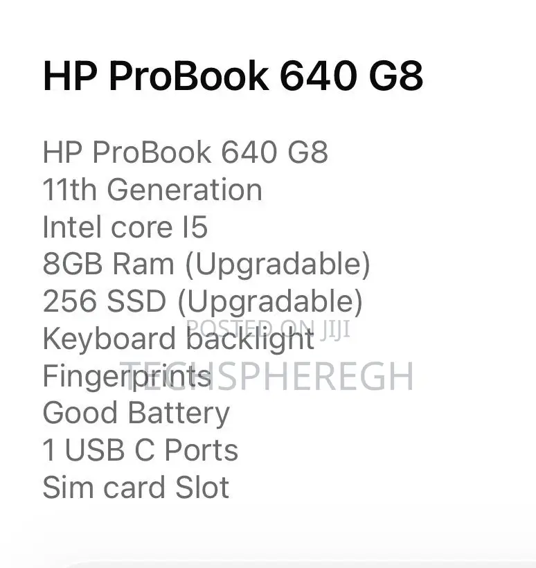 Laptop HP ProBook 640 G8 8GB Intel Core i5 SSD 256GB