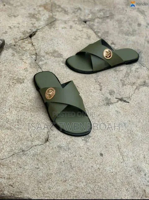 Premium Handmade Tee Slippers – African Leather Sandals